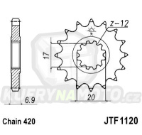 Řetězové kolečko JT JTF 1120-14 14 zubů