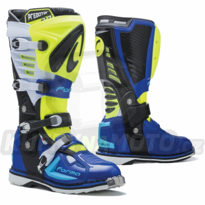 Moto boty FORMA PREDATOR 2.0 fluo žluto/bílo/modré