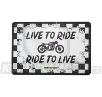 plechová cedule RIDE, OXFORD (bílá/černá, rozměr 30 x 20 cm)
