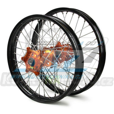 Kolo kompletní přední 1,60x21&quot; (oranžový náboj / černý ráfek) - KTM 125EXC+200EXC+250EXC+300EXC + 250EXCF+350EXCF+400EXC+450EXC+500EXC+530EXC + 125SX+144SX+150SX+250SX + 250SXF+350SXF+450SXF