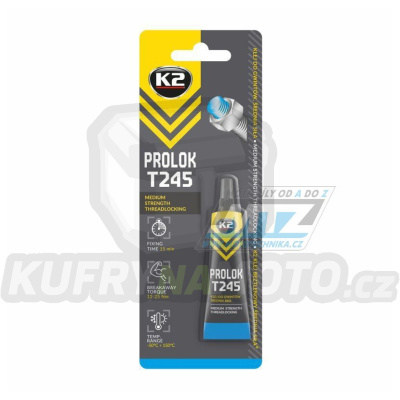 Lepidlo (fixátor) šroubových spojů K2-PROLOK MEDIUM-245 (obsah 6ml)