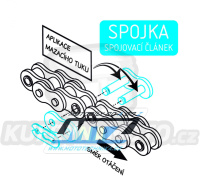 Spojovací článek řetězu (spojka řetězu) pro řetěz RK 525 H