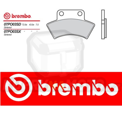 Brzdové destičky Brembo POLARIS Big Boss Middle Axle Brake 350 r.v. Od 93 -  směs SD Přední