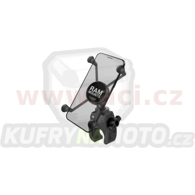 kompletní sestava držáku pro velké mobilní telefony X-Grip se "Snap-Link Tough-Claw" upínaním na řidítka, RAM Mounts