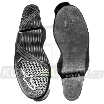 podrážka pro boty SMX Plus 2, ALPINESTARS (černá/bílá, pár)