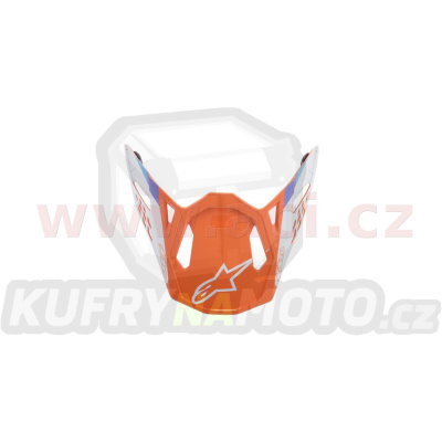 kšilt pro přilby SUPERTECH S-M8 CONTACT, ALPINESTARS (oranžová/bílá matná)