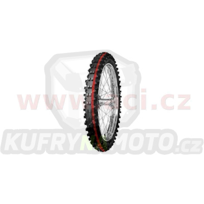 Pneu 2,50-12 - 80/100-12 (50M) TERRA FORCE - MX SM (žlutý/červený pruh), MITAS - ČR
