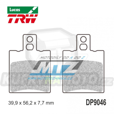 Destičky brzdové DP9046-LUEC TRW Lucas MCB708EC (MCB75) - směs Allround Economy