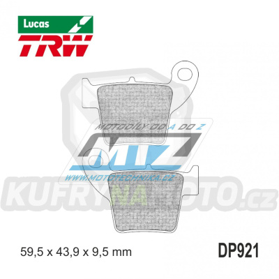 Destičky brzdové DP921-LURASI TRW Lucas MCB730RSI - směs Sinter Racing Offroad