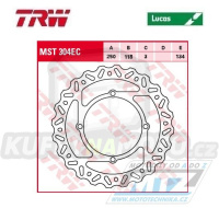 Kotouč brzdový TRW MST304EC (250/118/4D) - Suzuki RMZ250 / 07-18 + RMZ450 / 05-17 + RMX450Z / 10-19