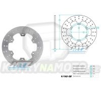 Kotouč brzdový (220/115/6D) - Yamaha DT125R / 88-03 + TT600 / 93-01+TT600R / 98-07 + TDR125+TT250R + YZ125+YZ250+YZ360+YZF400 + WR125+WR200R+WR2500+WRF400+WR500Z + TM MC125+EN125+GS125 + VOR Vertemati MX+EN