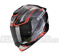 Moto přilba SCORPION EXO-1400 EVO II AIR ACCORD šedo/červená
