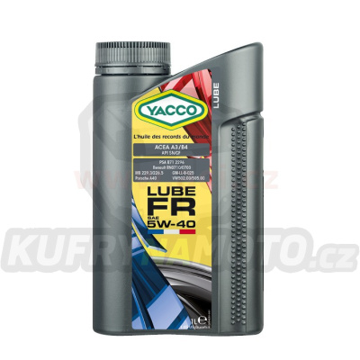 Motorový olej YACCO LUBE FR 5W40, 1 L