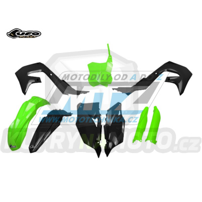 Sada plastů Kawasaki KXF250 / 21-24 + KXF450 / 19-23 - barva černo-FLUO zelená (černo-neon zelená)