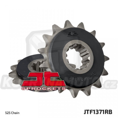 Řetězové kolečko JT JTF 1371-15RB 15 zubů, 525 pogumované