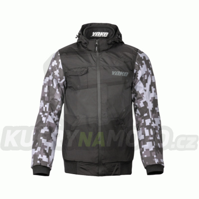 Bunda YOKO SKLODDI černá / maskáč / šedá XXXL
