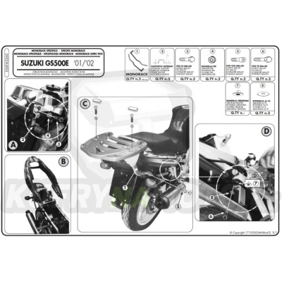 Kit pro montážní sada – nosič kufru Kappa Suzuki GS 500 F 2004 K1598-K5260