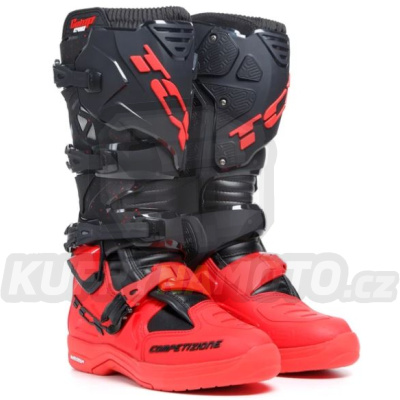 Moto boty TCX COMP EVO 2 MICHELIN černo/červené