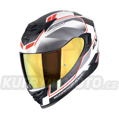 Moto přilba SCORPION EXO-520 EVO AIR LENA matná bílo/stříbrno/červená