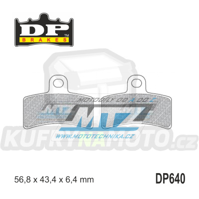 Destičky brzdové DP640-SDP DP Brakes - směs SDP PRO-MX