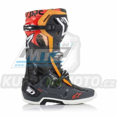 Boty pánské Alpinestars Tech 10  - oranžovo-červeno-černé-šedé