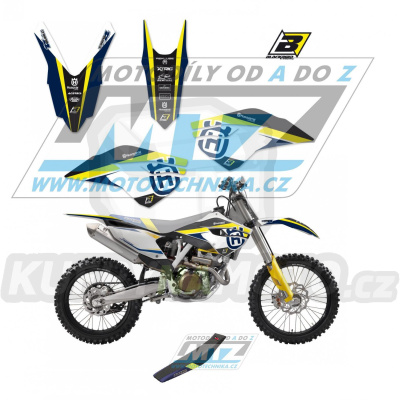 Polepy s potahem sedla (sada polepů a potah sedla Dream) - Husqvarna FC250+FC350+FC450 + TC125+TC250 / 14-15 + FE250+FE350+FE450+FE501 + TE125+TE250+TE300 / 14-16 - typ polepů Dream4