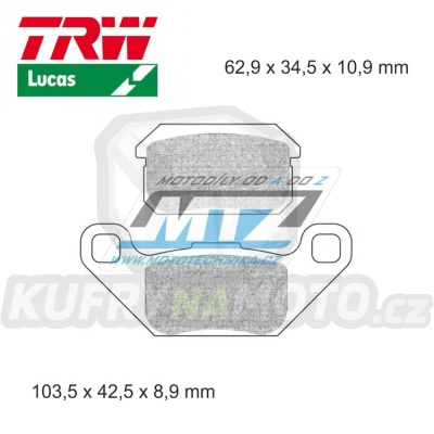 Destičky brzdové DP9013-LUSI TRW Lucas MCB860SI - směs Sinter Offroad
