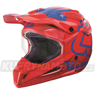 LEATT přilba CROSS GPX 5.5 MODEL V15 COMPOSITE (OD 1035 G.) RED/BLUE barva červená/modrá kompozitová velikost S