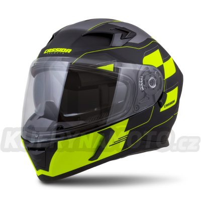 přilba Integral 3.0 RoxoR, CASSIDA (černá matná/žlutá fluo/šedá, plexi s přípravou pro Pinlock)