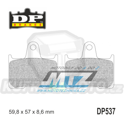 Destičky brzdové DP537 - DP BRAKES směs Premium Sinter OEM
