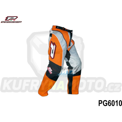 Kalhoty motokros PROGRIP 6010 - oranžové - velikost 32