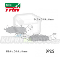Destičky brzdové DP929-LUSI TRW Lucas MCB757SI - směs Sinter Offroad