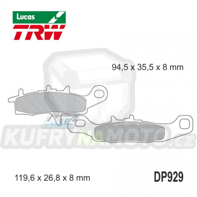 Destičky brzdové DP929-LUSI TRW Lucas MCB757SI - směs Sinter Offroad