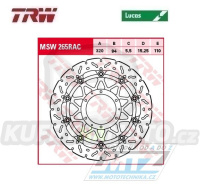 Kotouč brzdový plovoucí TRW MSW265RAC (320/95/6D) - zubatý design - Honda CBR1000RR Fireblade / 08-16
