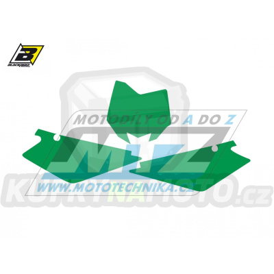 Polepy číslových tabulek (vystřižené) - Husqvarna CR125 / 06-08 + TC250+TC450 / 05-07 - barva zelená