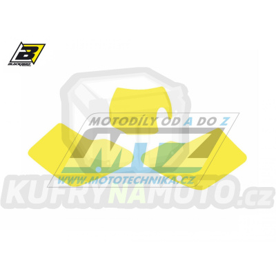 Polepy číslových tabulek (vystřižené) - GasGas EC125+EC250+EC300 / 01-02 - barva žlutá