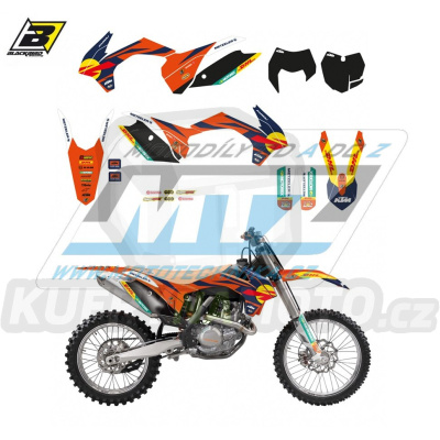 Polepy na motocykl (sada polepů Graphics) KTM EXC / 14-16 + SX+SXF / 13-15 - typ polepů KTM Factory 23