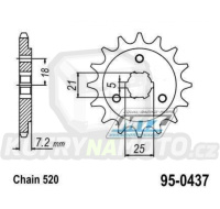 Kolečko řetězové (pastorek) 0437-14zubů MTZ - Suzuki SP600F + DR600S + DR650RSE