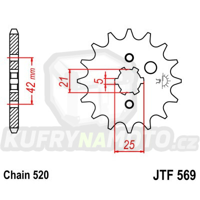 Řetězové kolečko JT JTF 569-10 10 zubů, 520