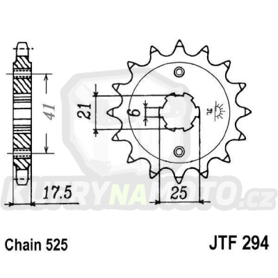 Řetězové kolečko JT JTF 294-15 15 zubů, 525