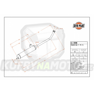 Výfuk Leo Vince Piaggio CIAO/P/PX/CIAO FL 50 všechny r.v. SITOPLUS LVKN743-0248