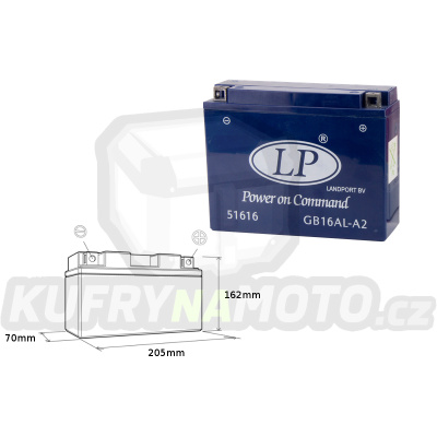 LANDPORT baterie gelový GB16AL-A2 (YB16ALA2) bezúdržbový (naplněný)