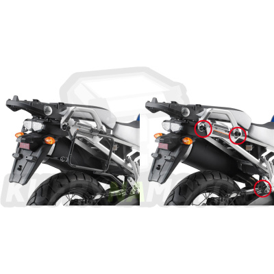 Montážní sada držák – nosič kufru bočních Givi Yamaha XT 1200 ZE Super Tenere 2014 – 2017 G766- PLR 2119