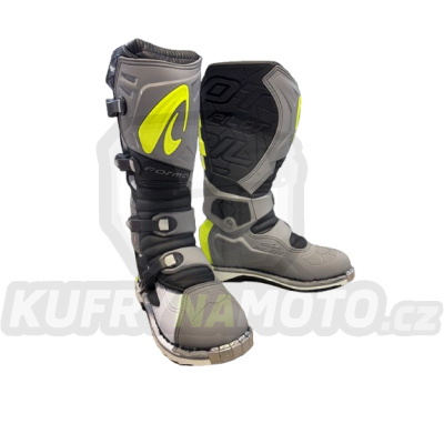 Moto boty FORMA PILOT FX šedo/bílo/neonově žluté