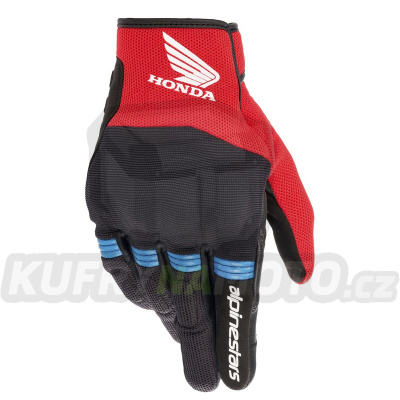 rukavice COPPER HONDA kolekce, ALPINESTARS (černá/červená/modrá) 2024