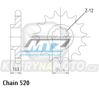 Kolečko řetězové (pastorek) 95-HQ125NO-13zubů MTZ - Husqvarna CR125 + WR125 + Gas Gas EC125 + MX125