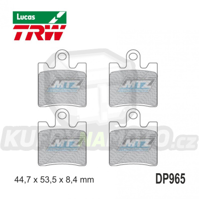Destičky brzdové DP965-LUSV TRW Lucas MCB706SV - směs Sinter Road