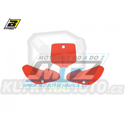 Polepy číslových tabulek (vystřižené) - Kawasaki KX65 / 00-23 - barva červená