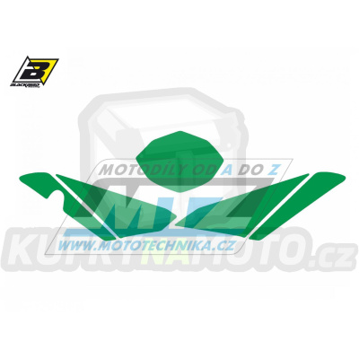 Polepy číslových tabulek (vystřižené) - Husqvarna TE449+TE511 / 11-13 - barva zelená