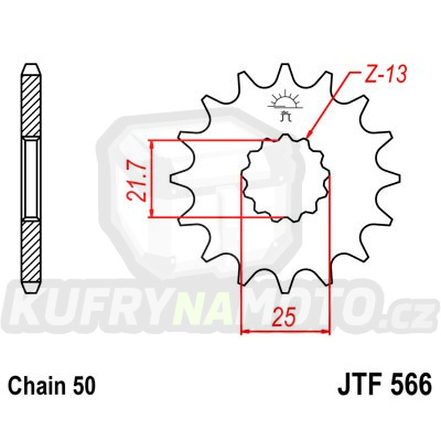 Řetězové kolečko JT JTF 566-16 16 zubů, 530